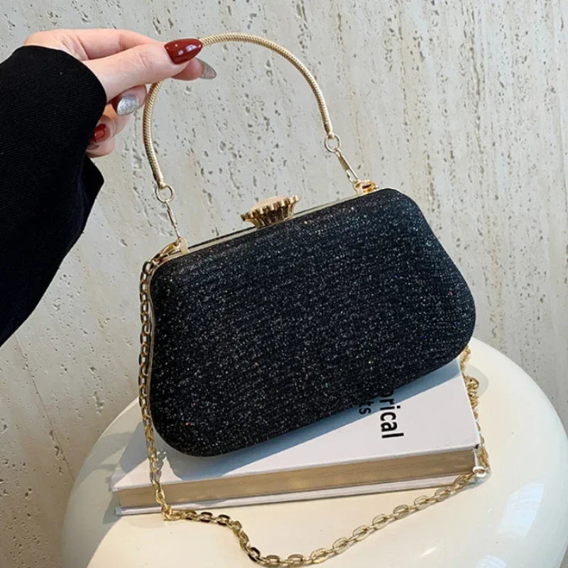 Bolso de Noche de Lujo para Mujer, Clutch de Brillo, Bolsos de Fiesta y Banquete, Bolsa de Mano y Bandolera