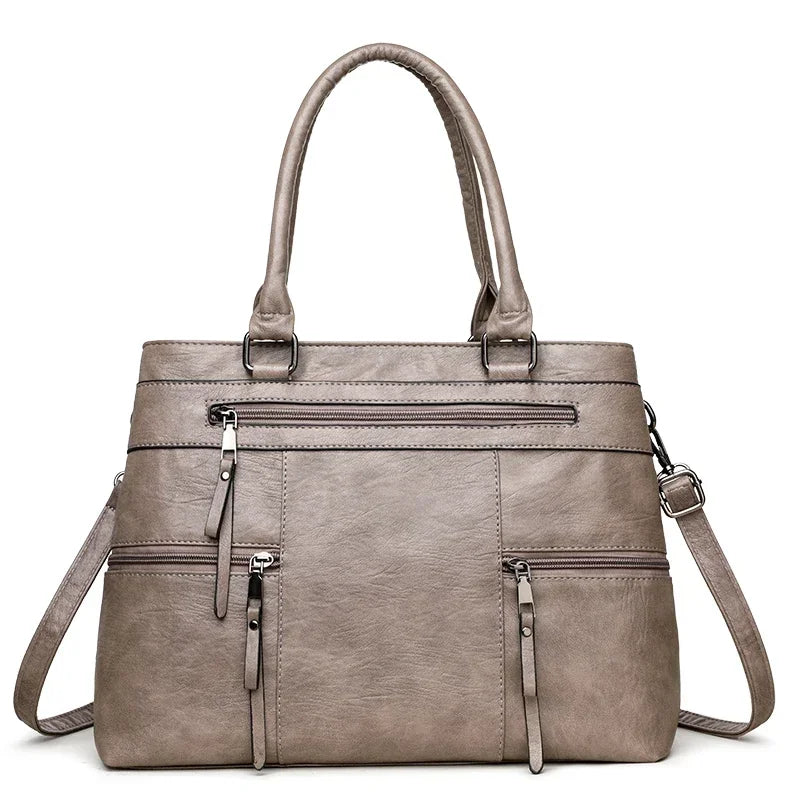 Bolso Elegante de Cuero para Mujer, Bandolera y Tote Casual de Marca de Lujo
